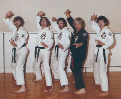 Jersey Kenpo Black Belts with Master Parker in 1980